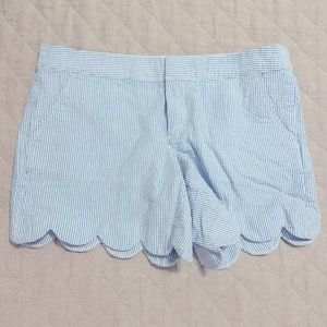 Aqua Seersucker Lily Pulitzer Shorts
